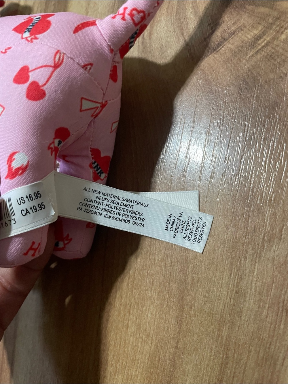 Victoria's Secret PINK Plush Dog Bundle Large Hot Pink PN & Valentine Mini 2pc - Picture 12 of 12